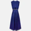 STELLA MCCARTNEY Belted Pleat Front Double Satin Evening Dress -Stella Mccartney Store 058ec6a17f850b2a66eeb9388dcec10600e73e7e 6A01383AU3094200 C