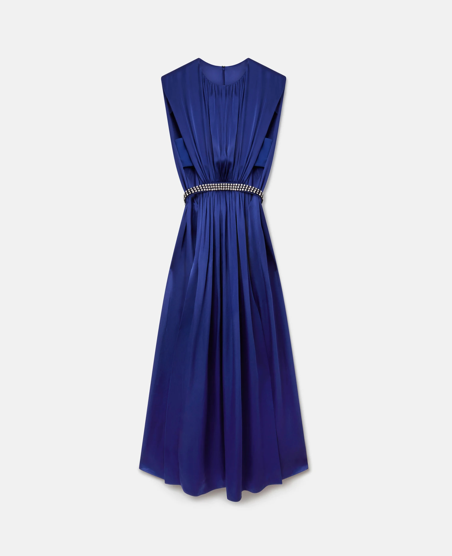 STELLA MCCARTNEY Belted Pleat Front Double Satin Evening Dress 3 STELLA MCCARTNEY Belted Pleat Front Double Satin Evening Dress