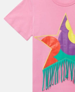 STELLA MCCARTNEY Fringed Star T-Shirt -Stella Mccartney Store 095907c5e1ffbbbed8bb2fd398218580ade3aa06 K01357PK01475702 G