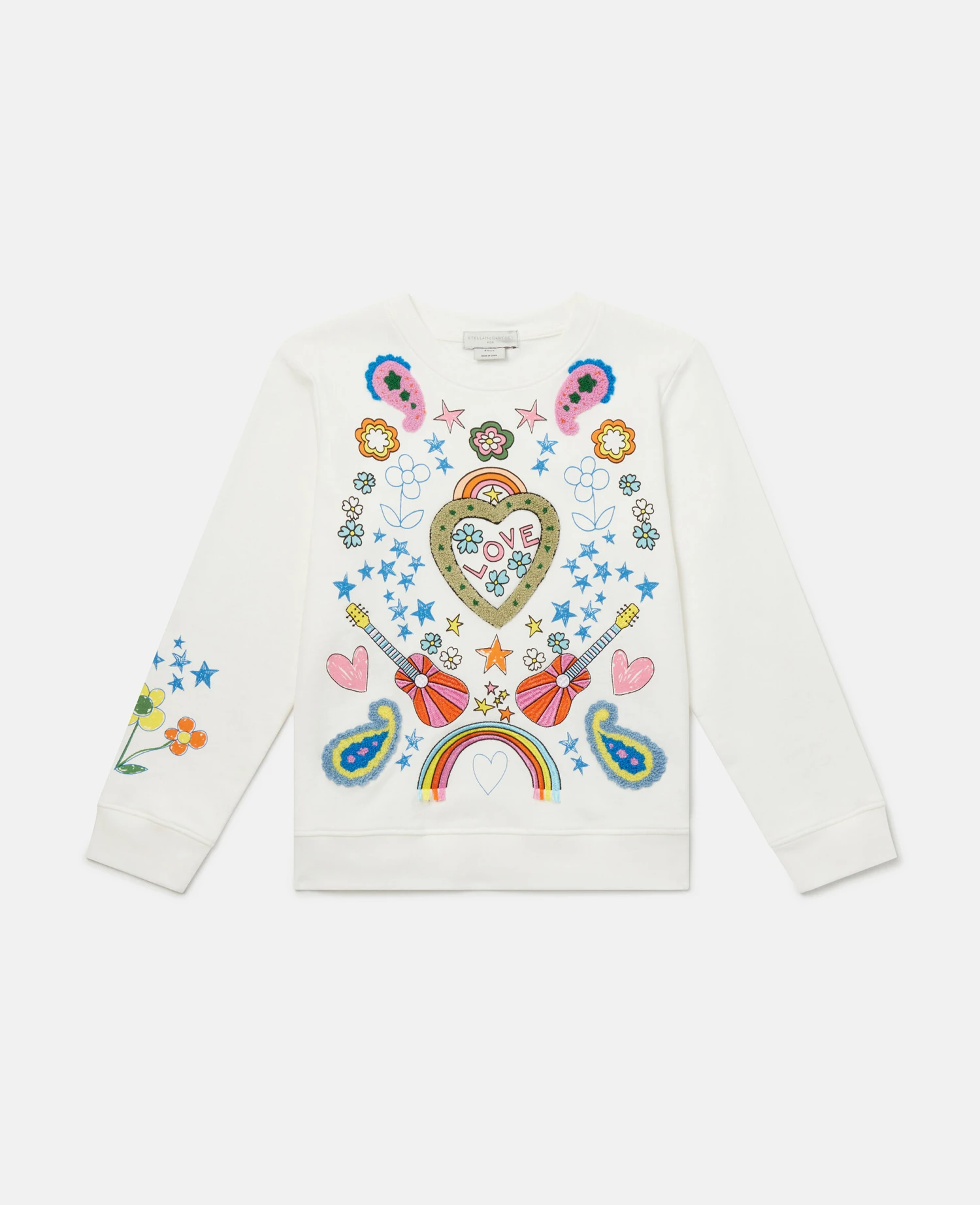 STELLA MCCARTNEY 'Love To Dream' Embroidered Longline Sweatshirt 3 STELLA MCCARTNEY 'Love To Dream' Embroidered Longline Sweatshirt