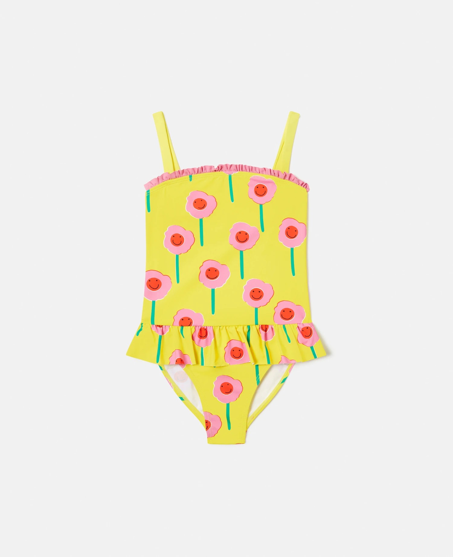 STELLA MCCARTNEY Graphic Flower Print Frill Swimsuit 3 STELLA MCCARTNEY Graphic Flower Print Frill Swimsuit
