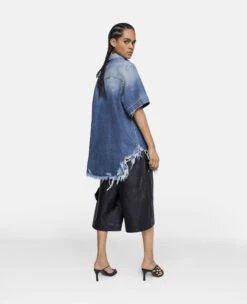 STELLA MCCARTNEY Vintage Wash Deconstructed Denim Shirt Dress -Stella Mccartney Store 11e1478134cac8307592380c8942ebd96ab258fe 6D01523SPH264406 G