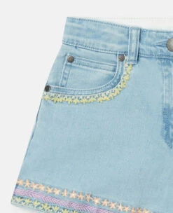 STELLA MCCARTNEY Flower Line Embroidery Denim Shorts 7 STELLA MCCARTNEY Flower Line Embroidery Denim Shorts -Stella Mccartney Store 1547214f7ad2c4c1b4d477a076c5ba672a9d678d K01568PK00944210 G