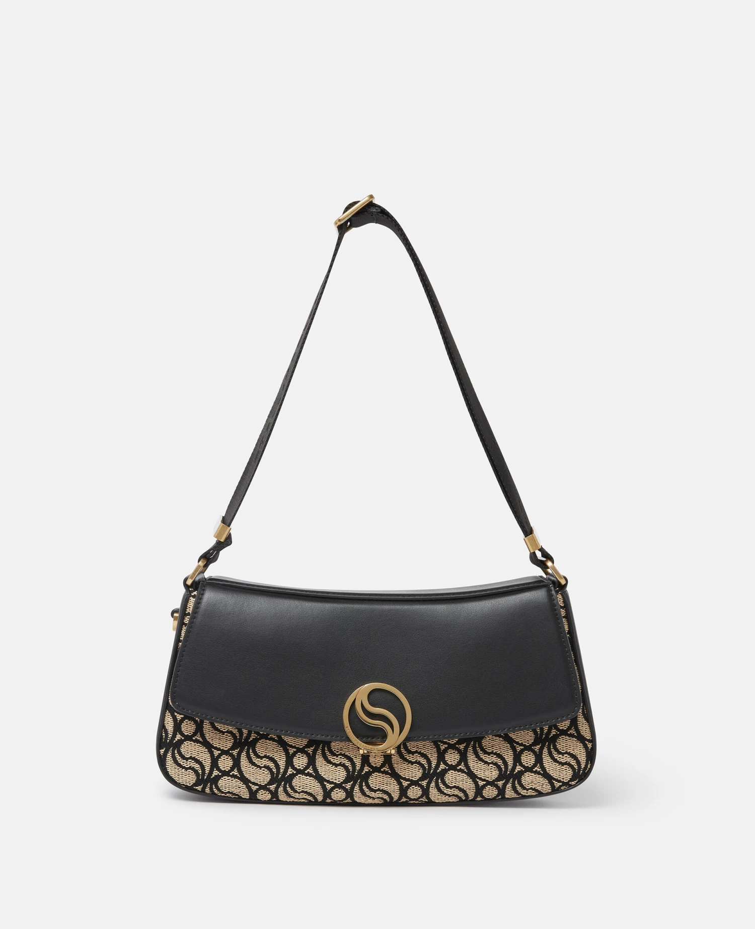 STELLA MCCARTNEY S-Wave Monogram Rafia Shoulder Bag 3 STELLA MCCARTNEY S-Wave Monogram Rafia Shoulder Bag