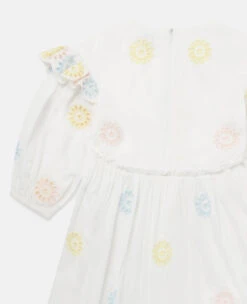 STELLA MCCARTNEY Flower Crochet Puff Sleeve Dress -Stella Mccartney Store 1c848916a6e8afb86c1273cba6d3f9a81076cfe8 K02158PK04758434 G