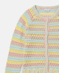 STELLA MCCARTNEY Pastel Rainbow Stripe Crochet Cardigan 7 STELLA MCCARTNEY Pastel Rainbow Stripe Crochet Cardigan -Stella Mccartney Store 1ea8f845c230e268f2a787b4cb4a1a4fccc503be K01759PK04238475 G