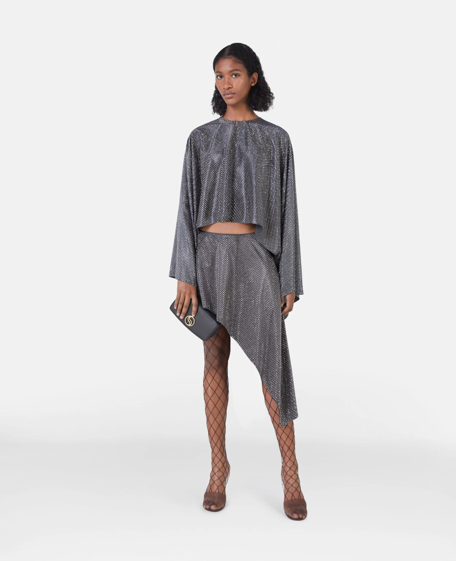 STELLA MCCARTNEY Satin Cropped Cape Top 4 STELLA MCCARTNEY Satin Cropped Cape Top - Image 2