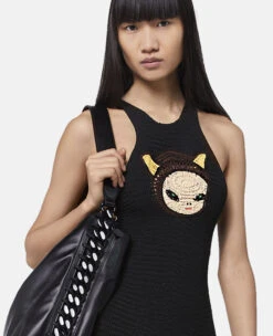 STELLA MCCARTNEY Upset Kitty Crochet Patch Racerback Midi Dress -Stella Mccartney Store 249c745dfd08910229b7d87294242bc77027f1b7 6K04383S23971000 P