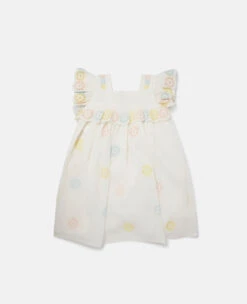 STELLA MCCARTNEY Flower Crochet Ruffle Trim Dress -Stella Mccartney Store 25fd756f378c03f87625fdea3e6d67f6241dffa8 K01981PK04758434 P