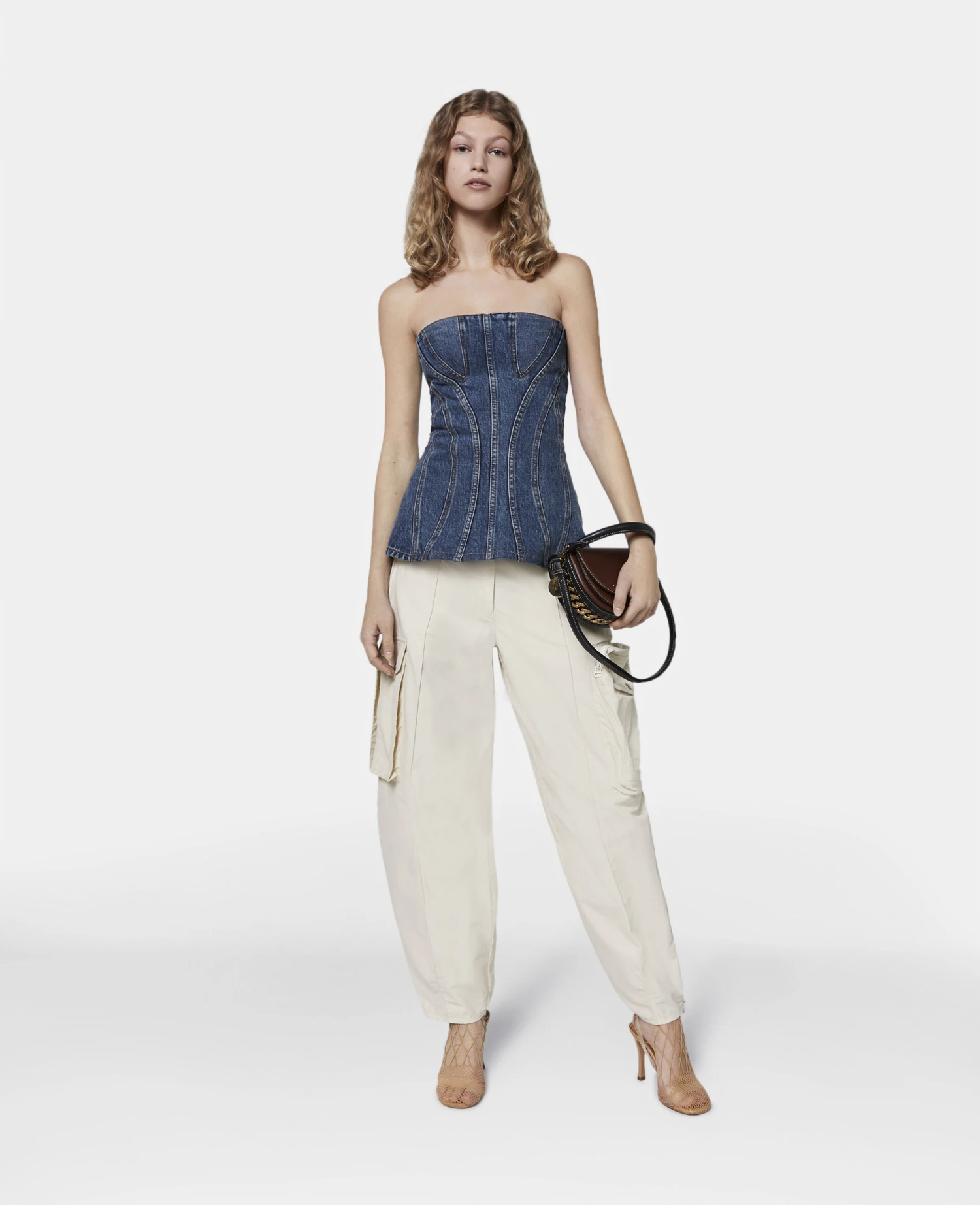 STELLA MCCARTNEY Vintage Wash Denim Bustier Top 4 STELLA MCCARTNEY Vintage Wash Denim Bustier Top - Image 2