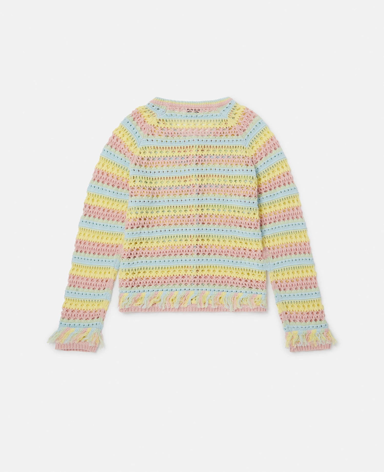 STELLA MCCARTNEY Pastel Rainbow Stripe Crochet Cardigan 5 STELLA MCCARTNEY Pastel Rainbow Stripe Crochet Cardigan - Image 3