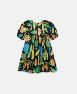 STELLA MCCARTNEY Palm Leaf Print Puff Sleeve Dress -Stella Mccartney Store 314bde0dff4ee238dea41f7d039752a34c899b53 K01940PK04001000 P