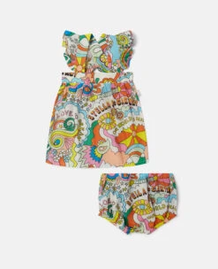 STELLA MCCARTNEY 'Love To Dream' Print Dress And Bloomers Set