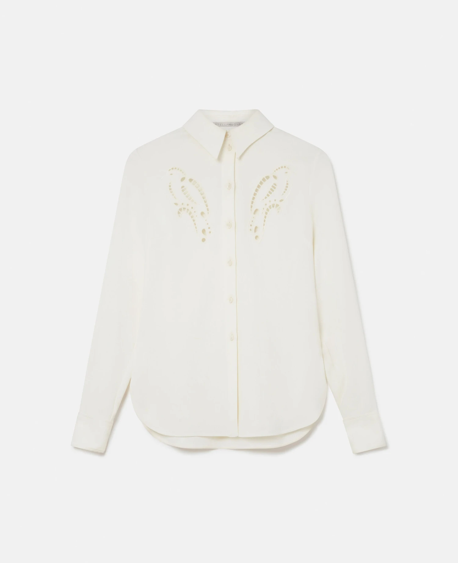 STELLA MCCARTNEY Petal Crochet Compact Crepe Shirt 3 STELLA MCCARTNEY Petal Crochet Compact Crepe Shirt