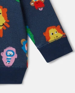 STELLA MCCARTNEY Baby Monkey Print Sweatshirt -Stella Mccartney Store 3b718067826b954fe53cd1f02a47e649421c03c8 K01163PK03198475 Y