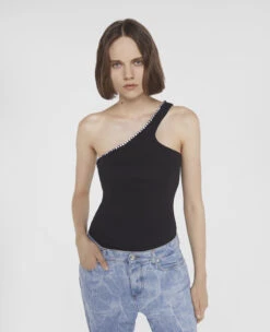 STELLA MCCARTNEY Crystal Frame One-Shoulder Top 9 STELLA MCCARTNEY Crystal Frame One-Shoulder Top -Stella Mccartney Store 3bc062eb3fff04ec844dbebdde7e72c8271da485 6T0060SCA061000 P