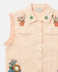 STELLA MCCARTNEY 'Love To Dream' Embroidered Gilet -Stella Mccartney Store 3cb2915cccafd5b88254e9d9a6fe665f537e6432 K02166PK00015702 G