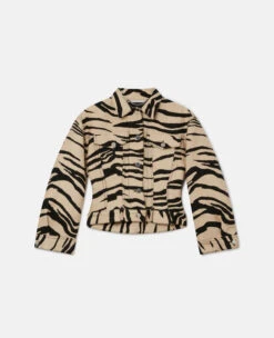 STELLA MCCARTNEY Tiger Print Jacquard Utility Jacket
