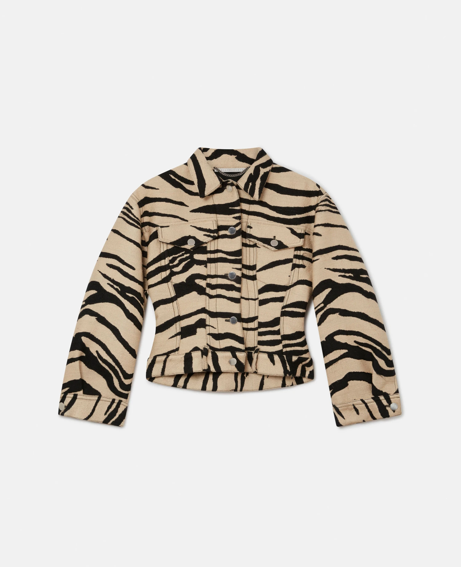 STELLA MCCARTNEY Tiger Print Jacquard Utility Jacket 3 STELLA MCCARTNEY Tiger Print Jacquard Utility Jacket