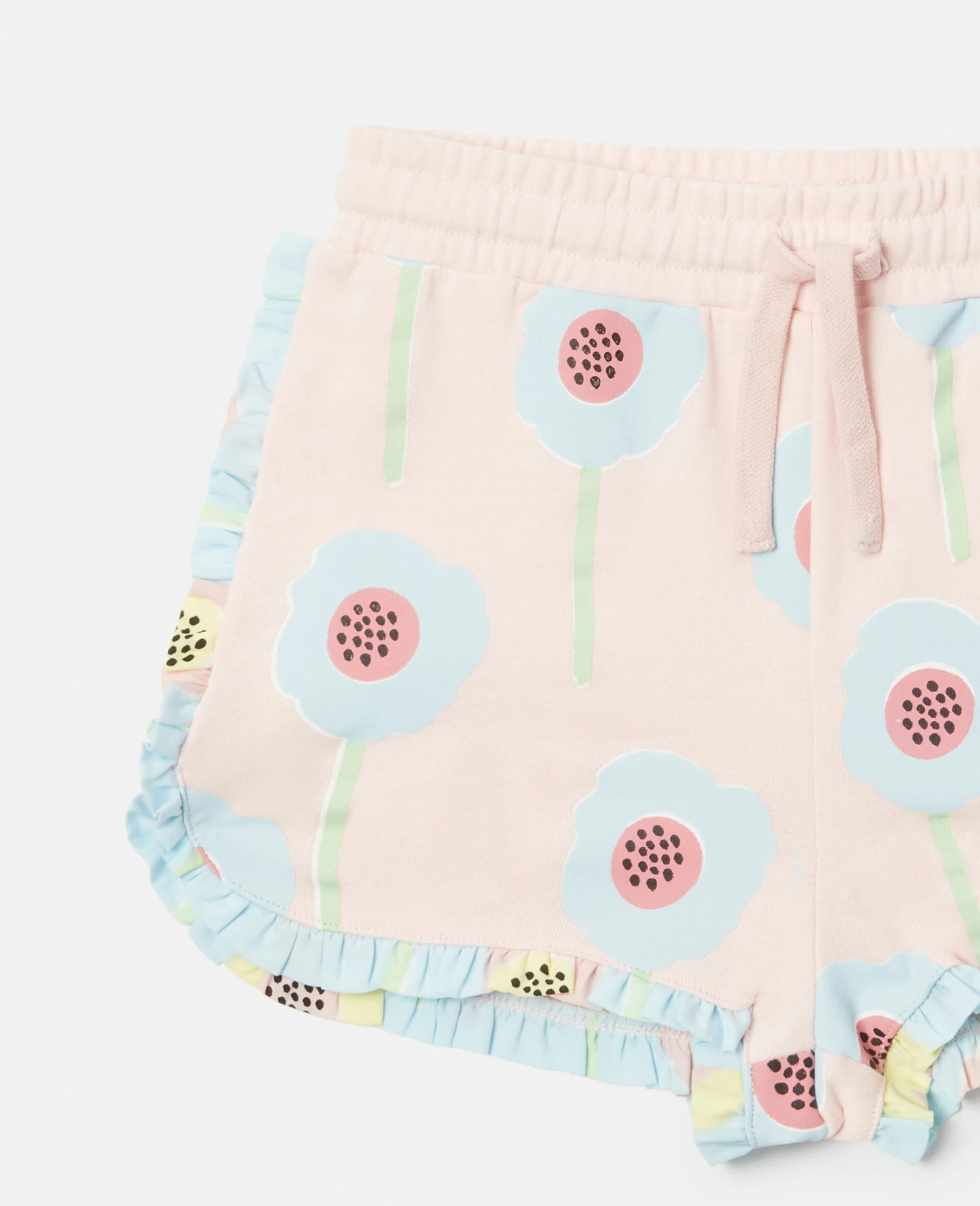 STELLA MCCARTNEY Flower Print Frill Trim Sweat Shorts 3 STELLA MCCARTNEY Flower Print Frill Trim Sweat Shorts