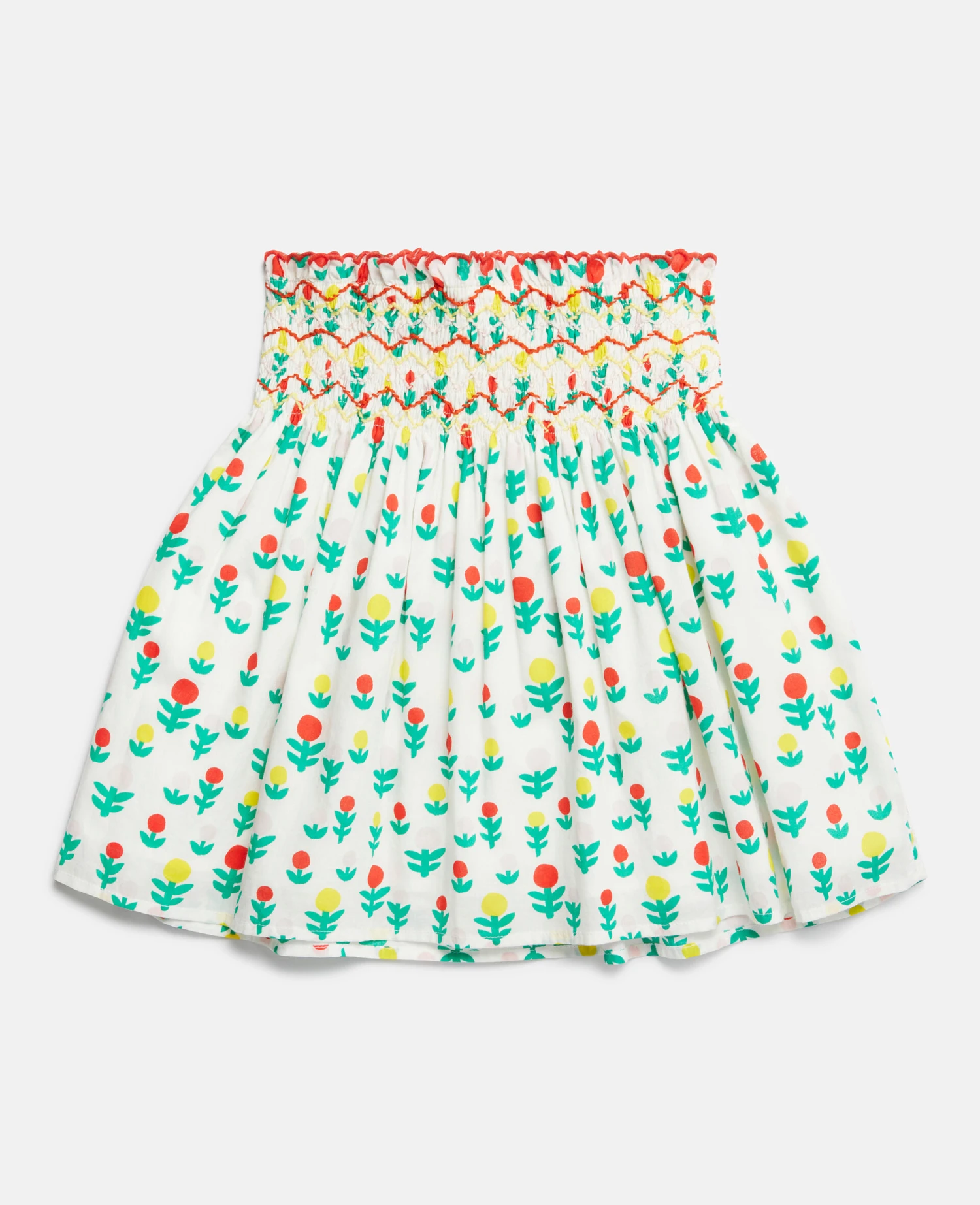 STELLA MCCARTNEY Dreamy Flower Print Smocked Skirt 3 STELLA MCCARTNEY Dreamy Flower Print Smocked Skirt