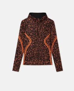 STELLA MCCARTNEY TruePace Sea Spray Print Hooded Half Zip Top