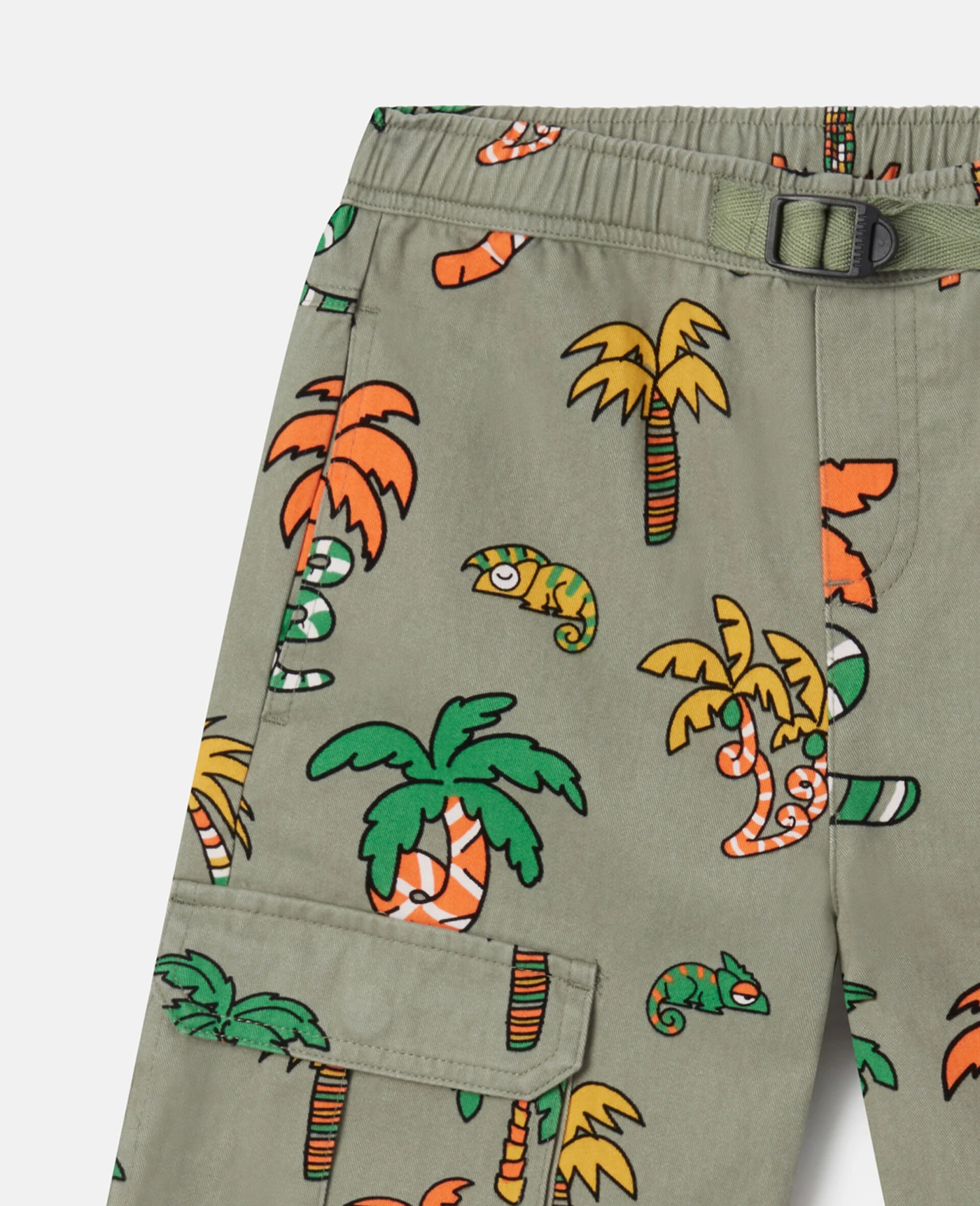 STELLA MCCARTNEY Palm Tree And Gecko Print Cargo Shorts 4 STELLA MCCARTNEY Palm Tree And Gecko Print Cargo Shorts - Image 2