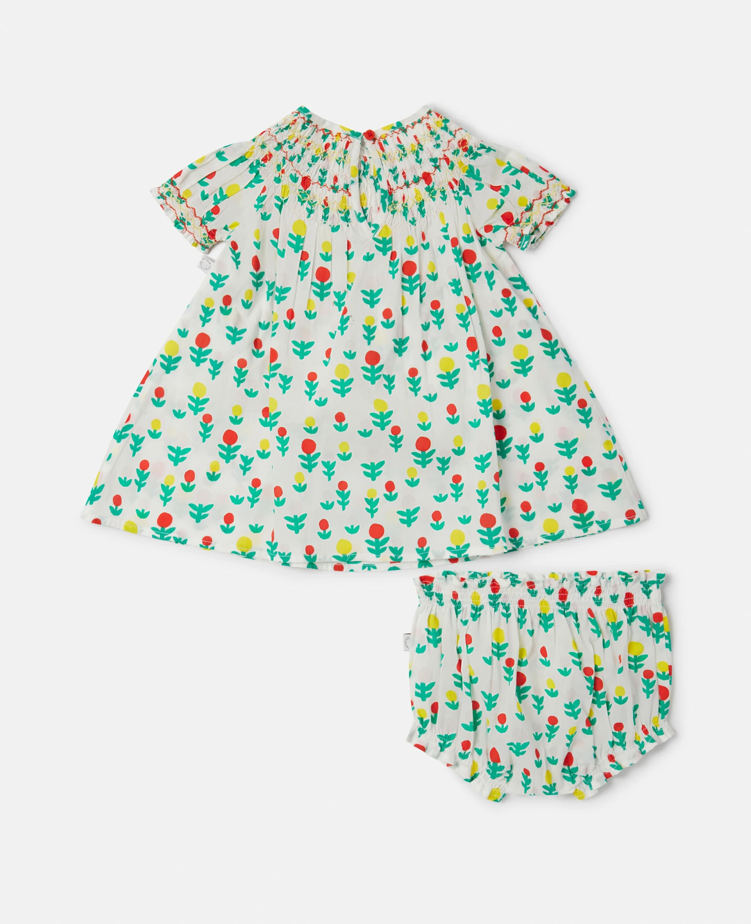STELLA MCCARTNEY Dreamy Flower Print Smocked Dress And Bloomers Set 5 STELLA MCCARTNEY Dreamy Flower Print Smocked Dress And Bloomers Set - Image 3