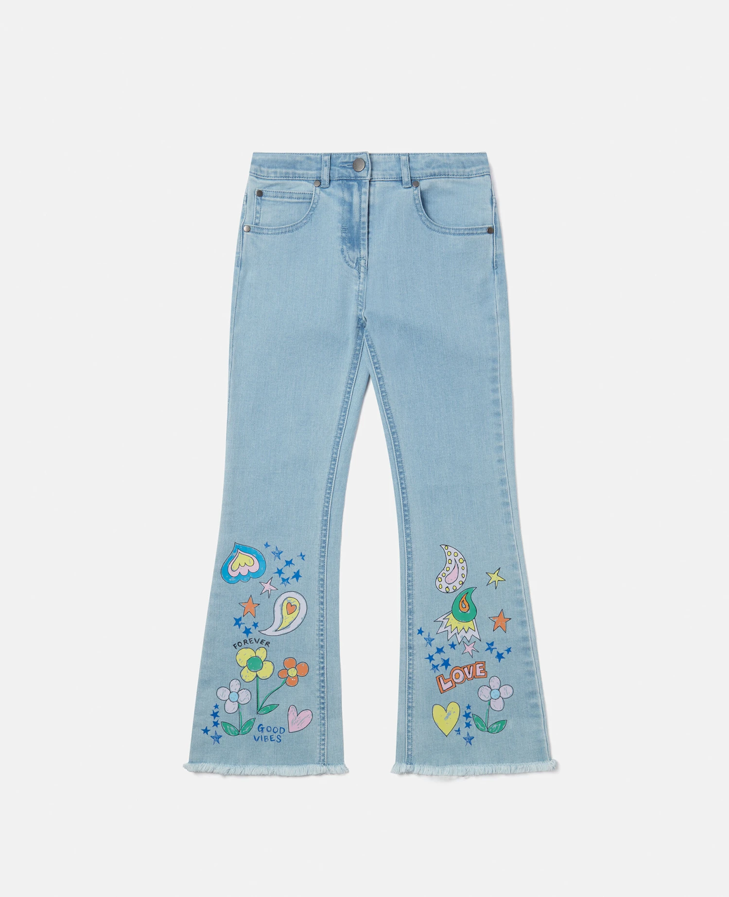 STELLA MCCARTNEY Doodle Print Flared Jeans 3 STELLA MCCARTNEY Doodle Print Flared Jeans