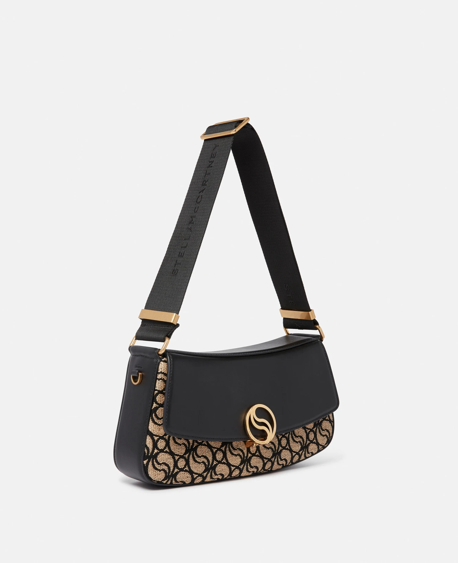 STELLA MCCARTNEY S-Wave Monogram Rafia Shoulder Bag 5 STELLA MCCARTNEY S-Wave Monogram Rafia Shoulder Bag - Image 3