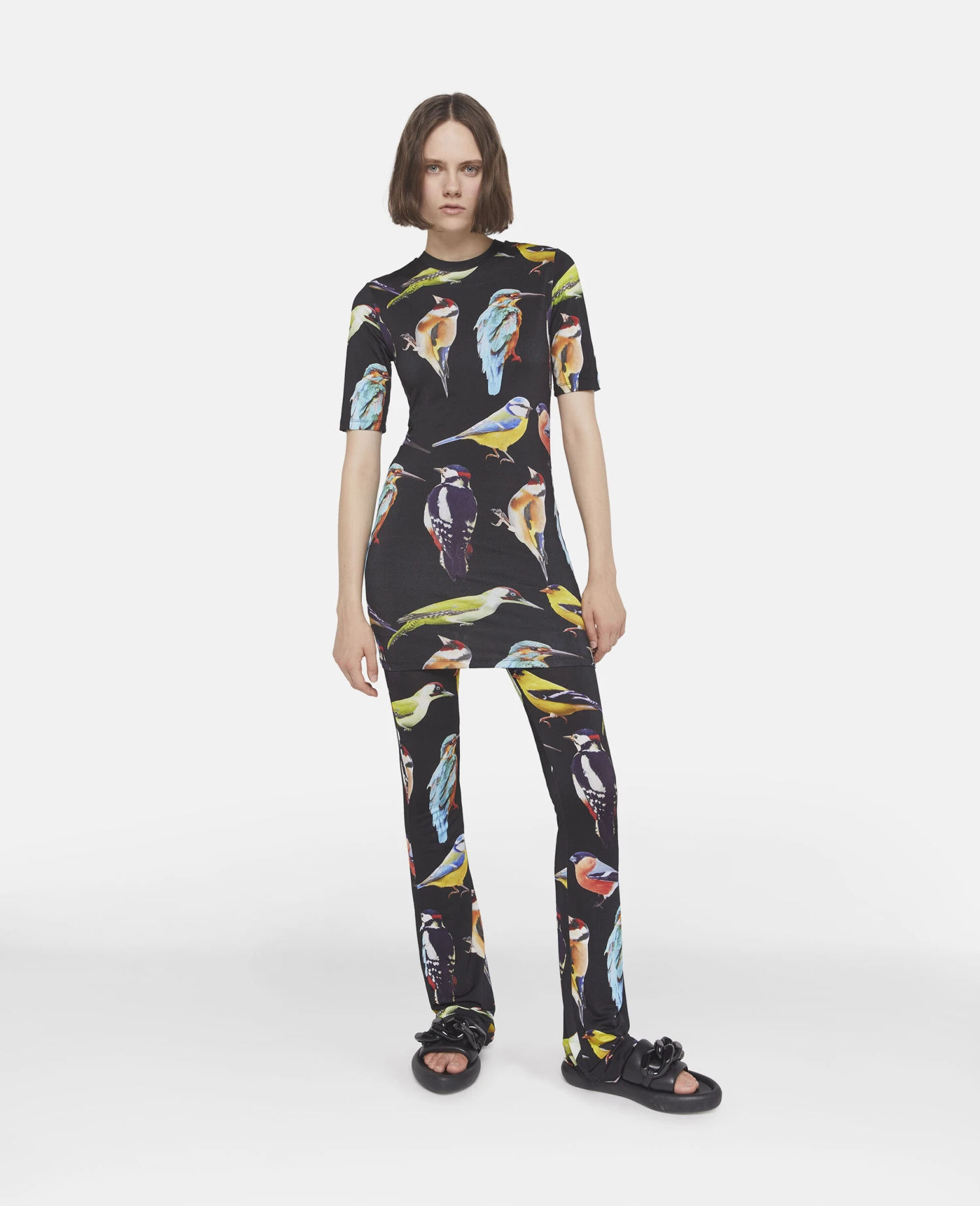 STELLA MCCARTNEY Bird Crest Print Jersey Midi Dress 4 STELLA MCCARTNEY Bird Crest Print Jersey Midi Dress - Image 2