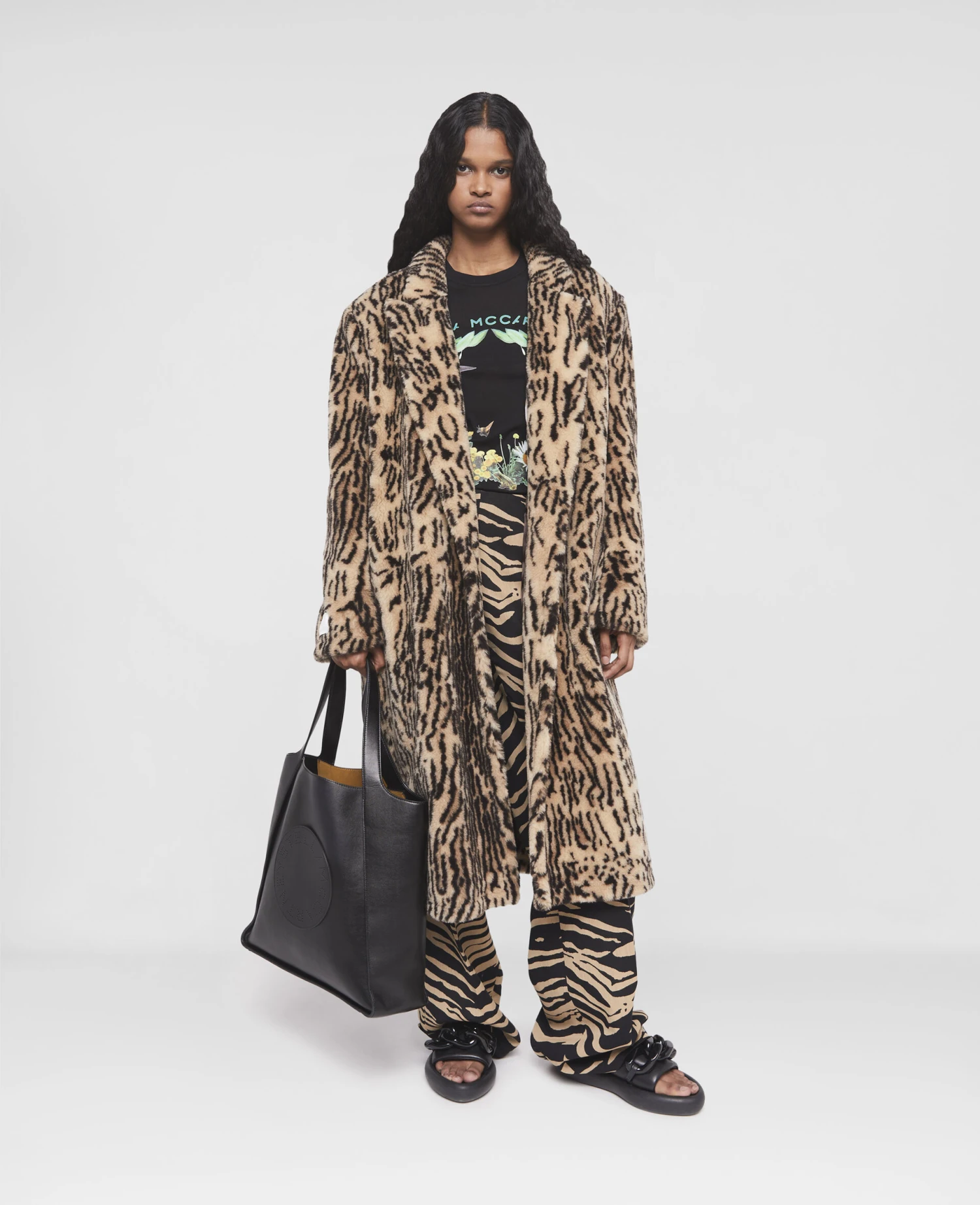 STELLA MCCARTNEY Ocelot Print Fur Free Fur Coat 4 STELLA MCCARTNEY Ocelot Print Fur Free Fur Coat - Image 2