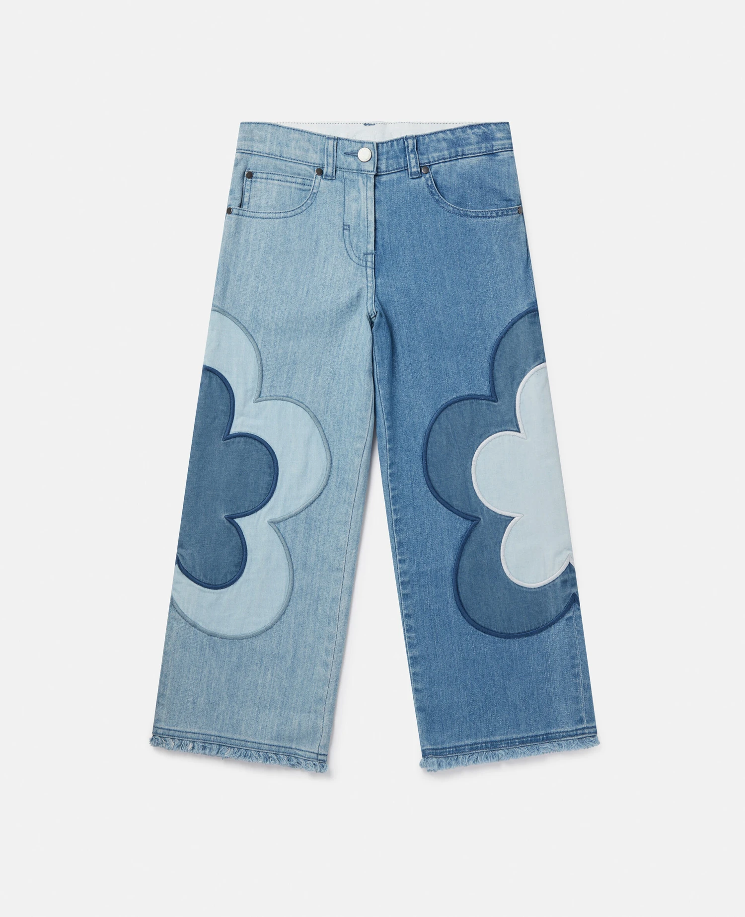 STELLA MCCARTNEY Flower Appliqué Straight Leg Jeans 3 STELLA MCCARTNEY Flower Appliqué Straight Leg Jeans