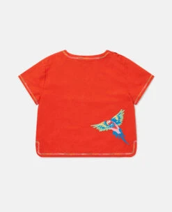 STELLA MCCARTNEY Parrot Embroidery Linen T-Shirt 8 STELLA MCCARTNEY Parrot Embroidery Linen T-Shirt -Stella Mccartney Store 5611bde8b0f3fa3424ecb7b797f359a6654736b1 K02047PK00136309 P