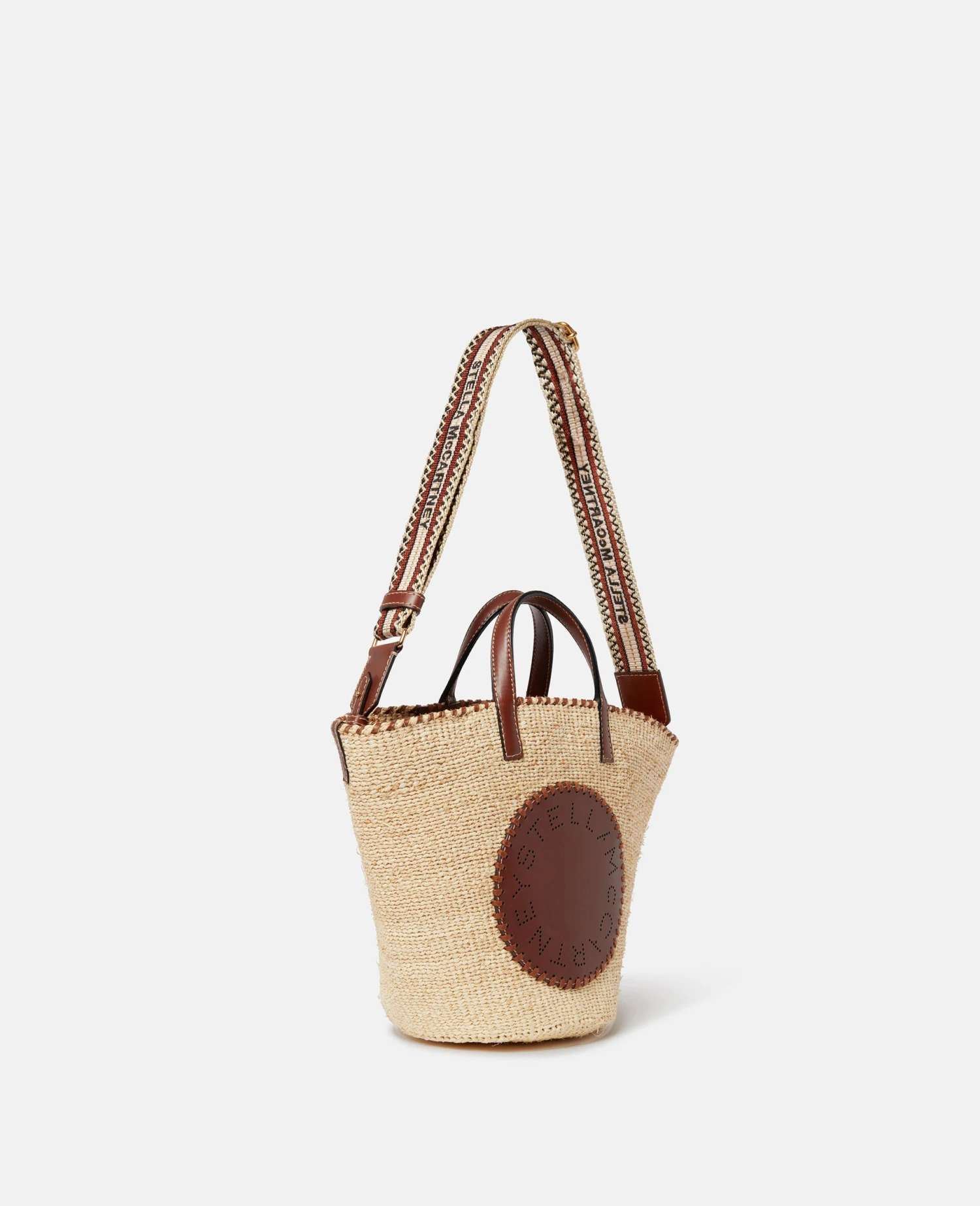 STELLA MCCARTNEY Logo Raffia Medium Basket Bag 5 STELLA MCCARTNEY Logo Raffia Medium Basket Bag - Image 3