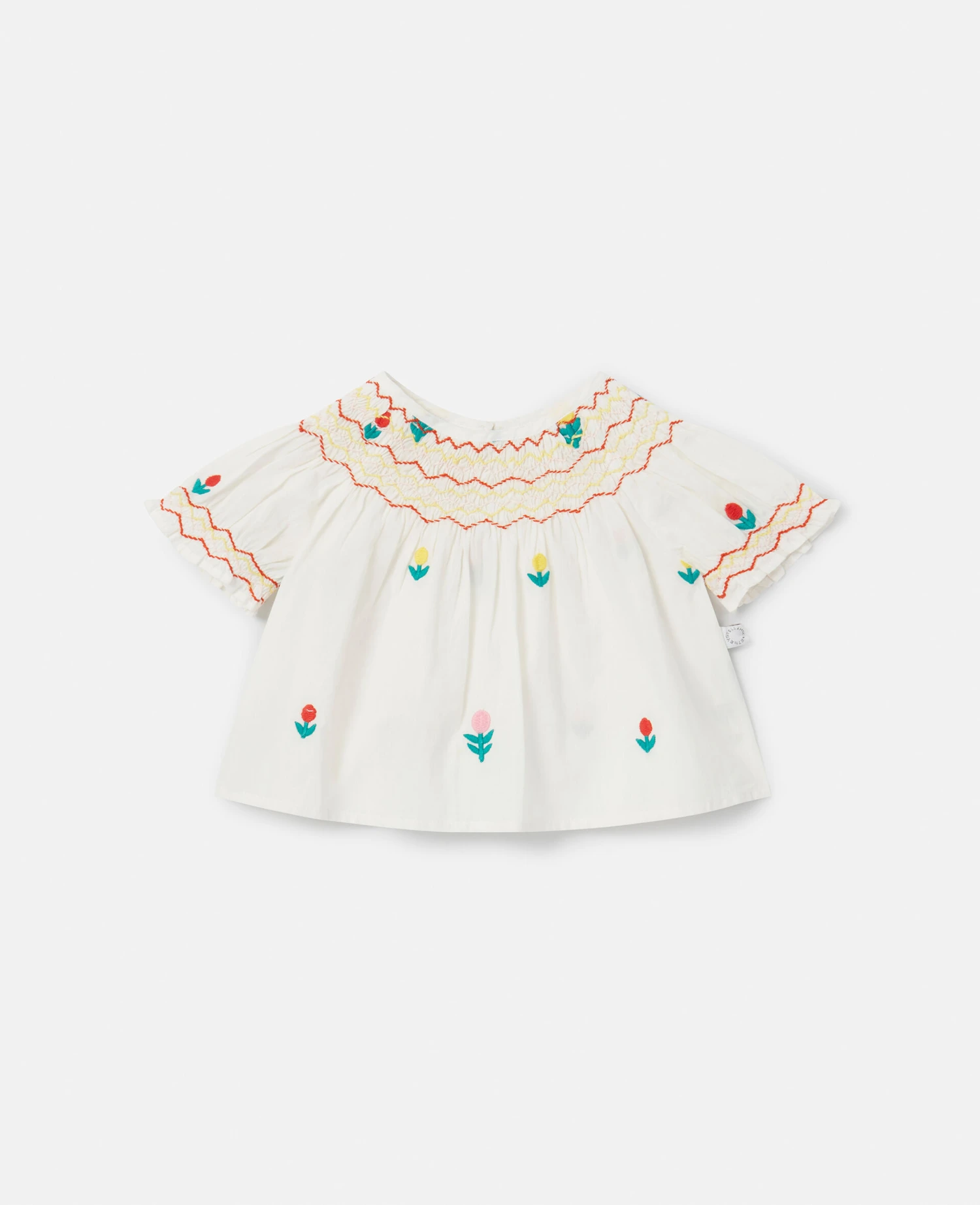 STELLA MCCARTNEY Dreamy Flower Embroidery Smocked Top And Bloomers Set 3 STELLA MCCARTNEY Dreamy Flower Embroidery Smocked Top And Bloomers Set