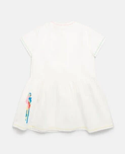 STELLA MCCARTNEY Parrot Embroidery Linen Dress -Stella Mccartney Store 5eb3e3e8028639d75617ce76ca103dbfa3761d83 K01893PK00139002 P