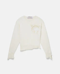 STELLA MCCARTNEY Upset Kitty Crochet Patch Jumper