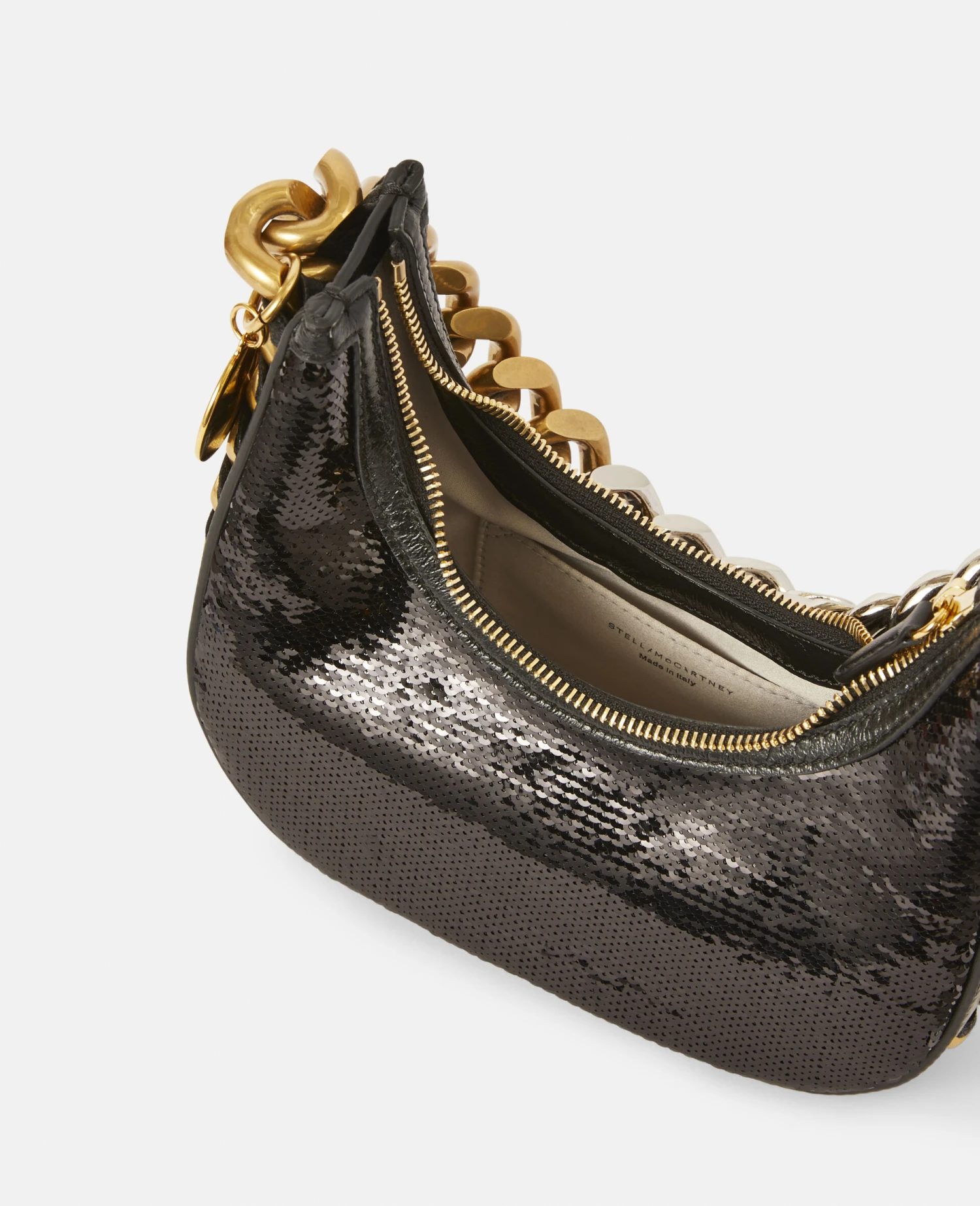 STELLA MCCARTNEY Frayme Mini Zipped Sequinned Shoulder Bag 6 STELLA MCCARTNEY Frayme Mini Zipped Sequinned Shoulder Bag - Image 4