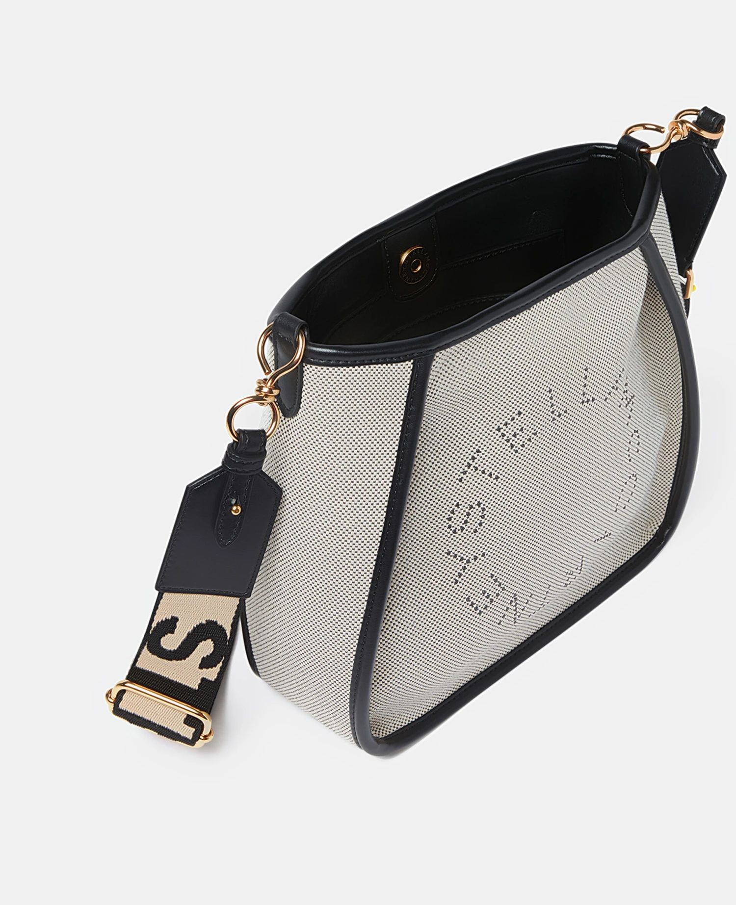 STELLA MCCARTNEY Stella Logo Cotton Canvas Shoulder Bag 7 STELLA MCCARTNEY Stella Logo Cotton Canvas Shoulder Bag - Image 5