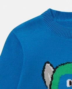 STELLA MCCARTNEY Fringed Monkey Intarsia Knit Jumper -Stella Mccartney Store 686c33af7ce1037f529b5bdc0500e382b04afcab K01225PK03324001 G