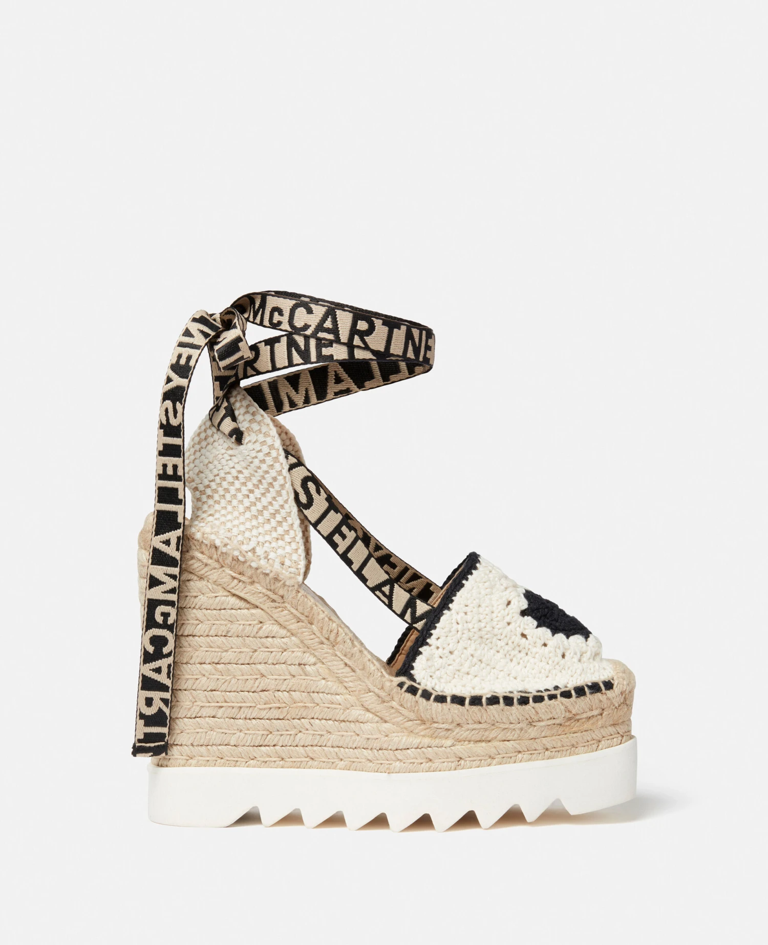 STELLA MCCARTNEY Gaia Heart Crochet Wedge Espadrilles 4 STELLA MCCARTNEY Gaia Heart Crochet Wedge Espadrilles - Image 2