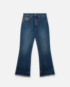 STELLA MCCARTNEY Vintage Wash Cropped Kick-Flare Jeans