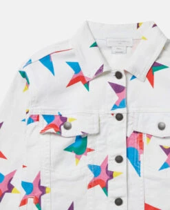 STELLA MCCARTNEY Star Print Denim Jacket -Stella Mccartney Store 6e0ae584f092dbfef897a63a7326022923aea9eb K01141PK03019011 G