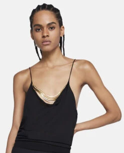 STELLA MCCARTNEY Necklace Chain Merino Knit Cami Top -Stella Mccartney Store 74a8e9aedd508a8adc21531815adf1c5f15e0a41 6K04553S23961000 P