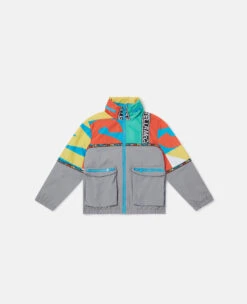 STELLA MCCARTNEY SMC Logo Colourblock Active Hooded Jacket