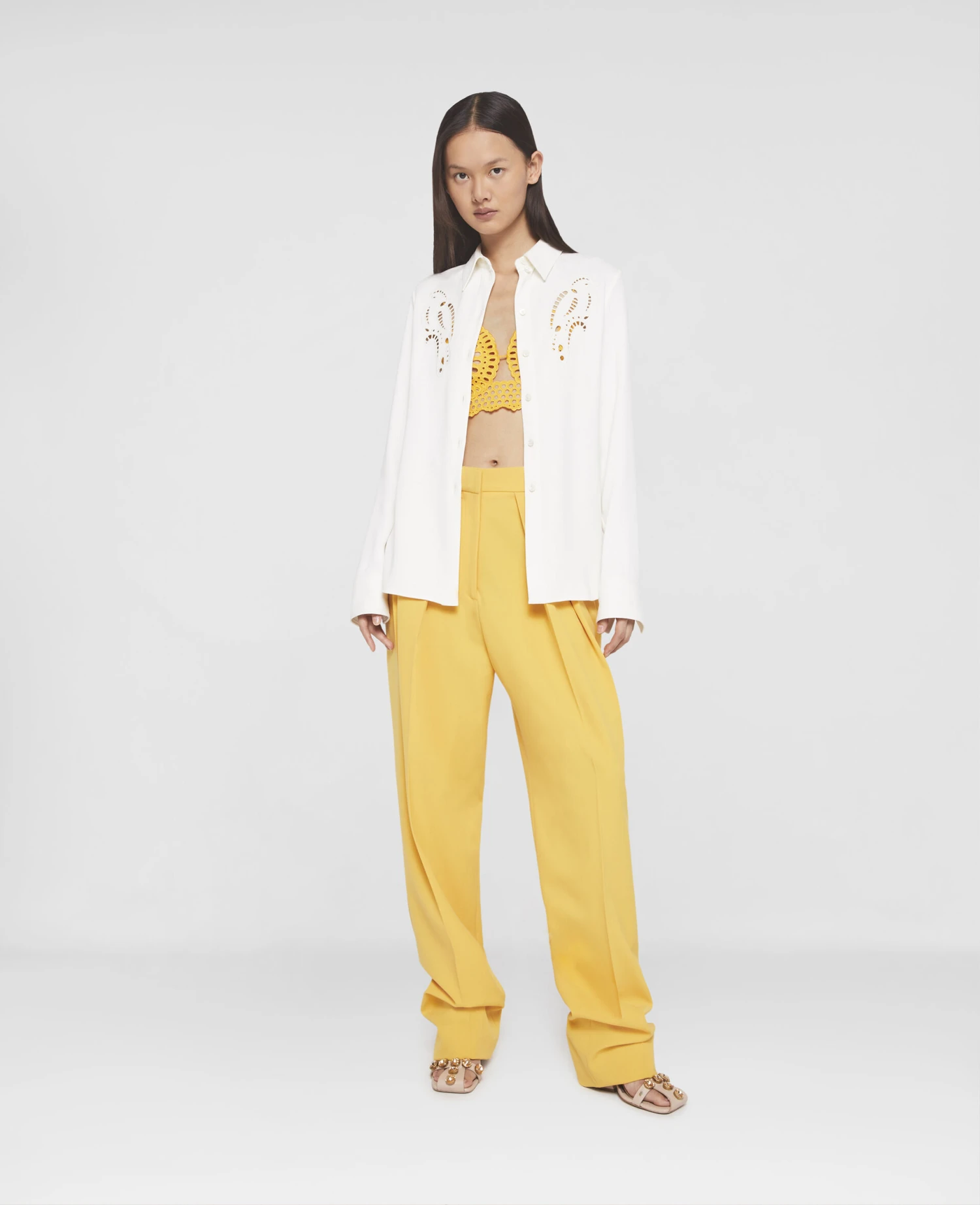 STELLA MCCARTNEY Petal Crochet Compact Crepe Shirt 4 STELLA MCCARTNEY Petal Crochet Compact Crepe Shirt - Image 2