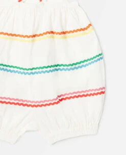 STELLA MCCARTNEY Squiggle Line Embroidery Romper -Stella Mccartney Store 7e344b9983e07744e7a207ed3256b05d76d551a6 K01480PK00029002 Y