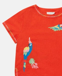 STELLA MCCARTNEY Parrot Embroidery Linen T-Shirt 7 STELLA MCCARTNEY Parrot Embroidery Linen T-Shirt -Stella Mccartney Store 7eb80b433b2ba62bff54f40047e85725f2933259 K02047PK00136309 G