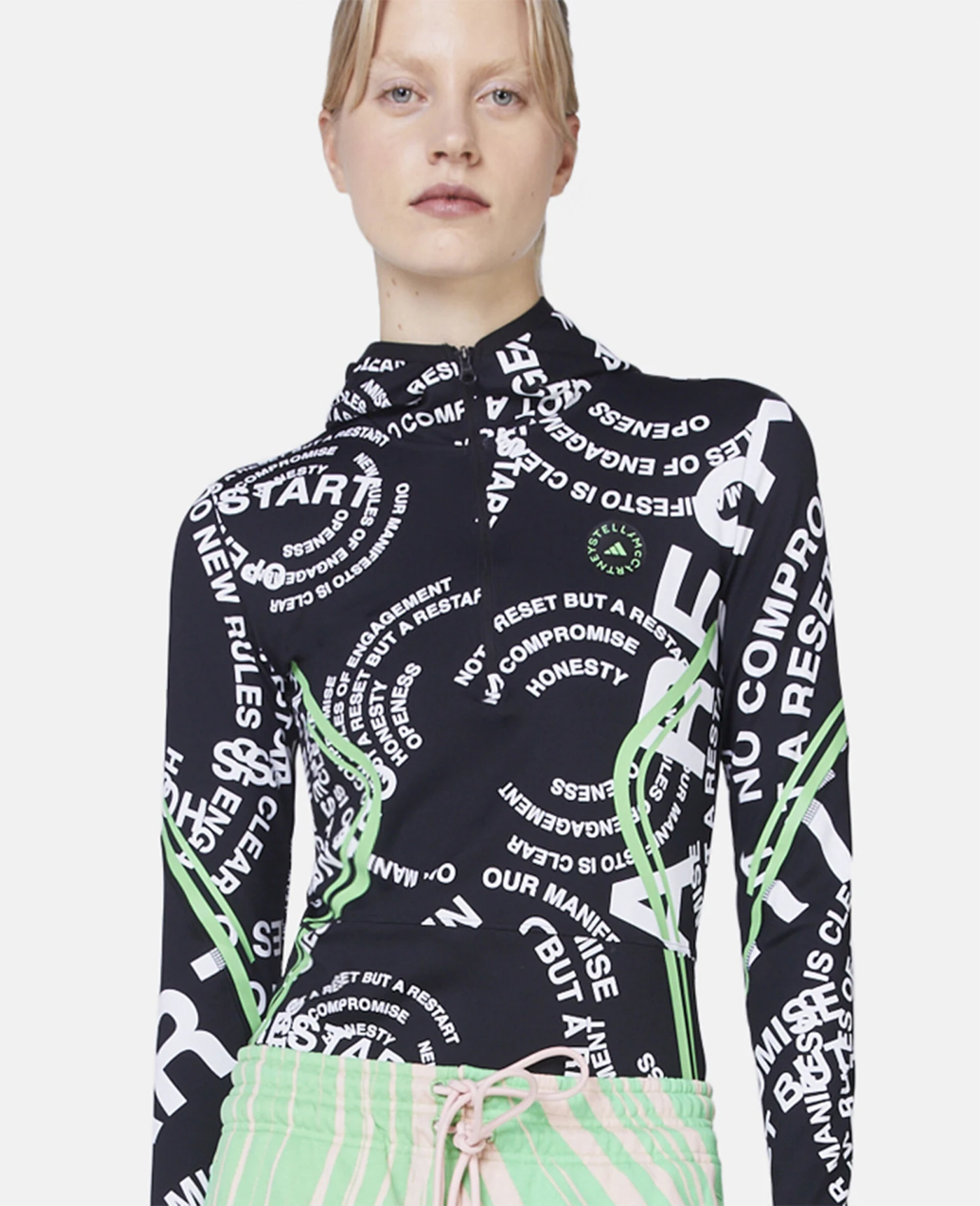 STELLA MCCARTNEY TruePace Lettered Print Long Sleeve Hooded Jacket 6 STELLA MCCARTNEY TruePace Lettered Print Long Sleeve Hooded Jacket - Image 4
